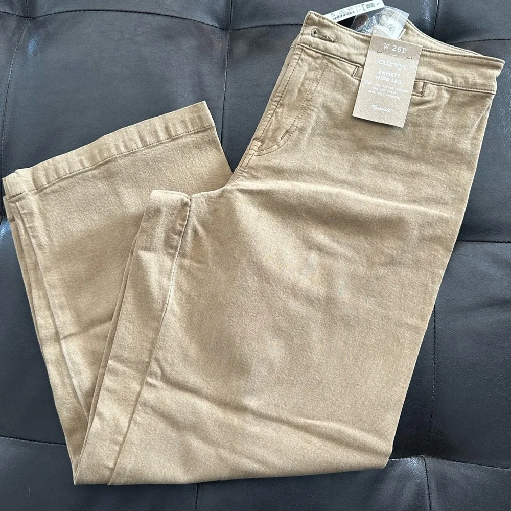 Madewell Emmett Wide-Leg Chinos - Brown